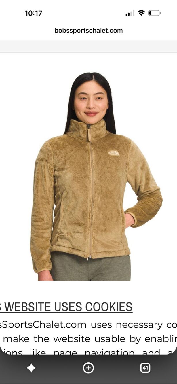 The North Face Women’s Tan Osito Fleece Jacket sz M NWOT